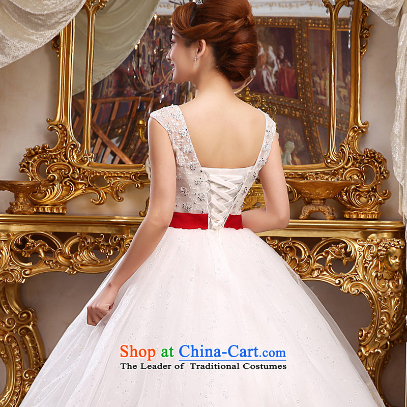 The privilege of serving-leung 2015 new marriages stylish shoulders V-Neck Red Butterfly Garden to align bon bon skirt wedding XXL, white honor services-leung , , , shopping on the Internet