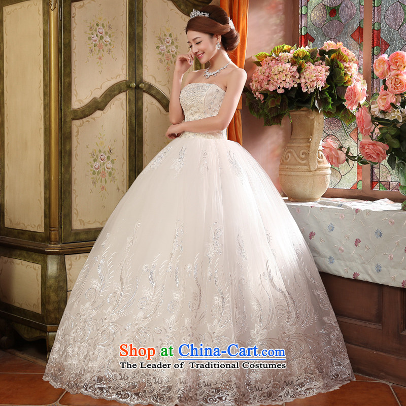 The privilege of serving-leung 2015 new marriages Korean Princess Mary Magdalene chest to bon bon skirt wedding dresses white S, honor services-leung , , , shopping on the Internet