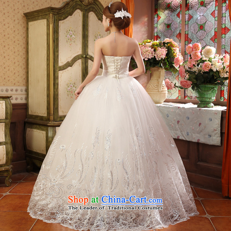 The privilege of serving-leung 2015 new marriages Korean Princess Mary Magdalene chest to bon bon skirt wedding dresses white S, honor services-leung , , , shopping on the Internet