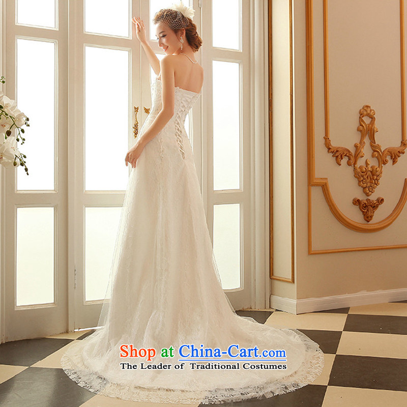 2015 new stylish wedding dresses and chest straps lace to align the Sau San crowsfoot marriages tail spring and summer tail wedding M, Beverly (tingbeier ting) , , , shopping on the Internet