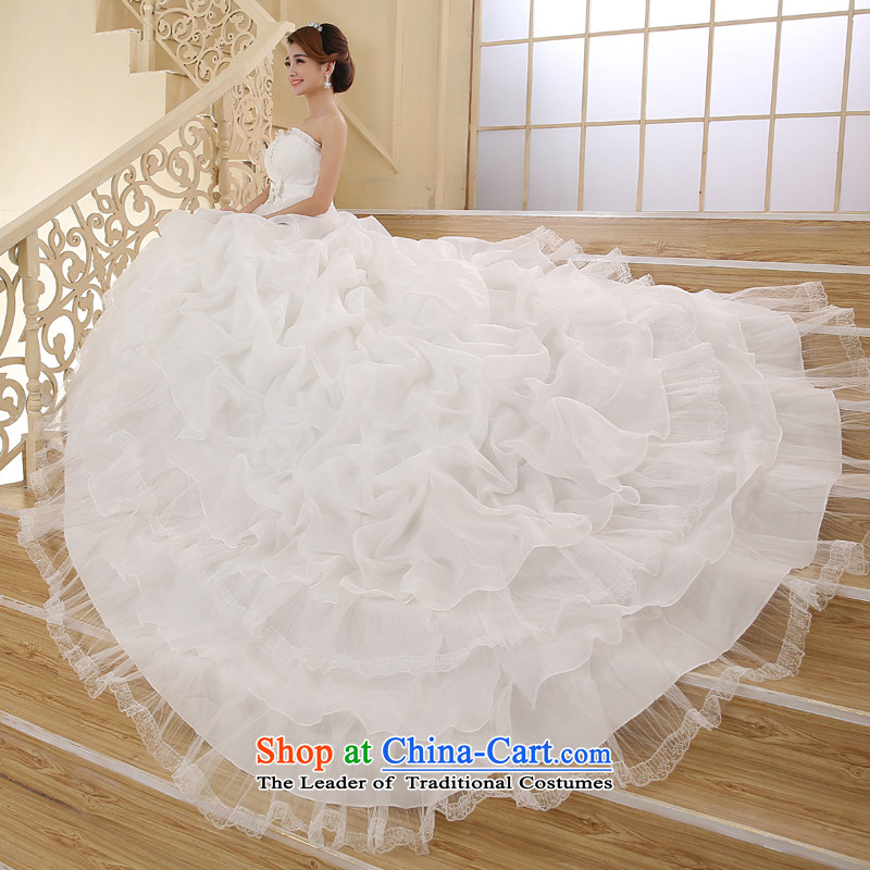Embroidered is new and bride 2015 Chest Korean married to align graphics thin stylish integrated with large tail wedding white tailored does not allow, embroidered bride shopping on the Internet has been pressed.