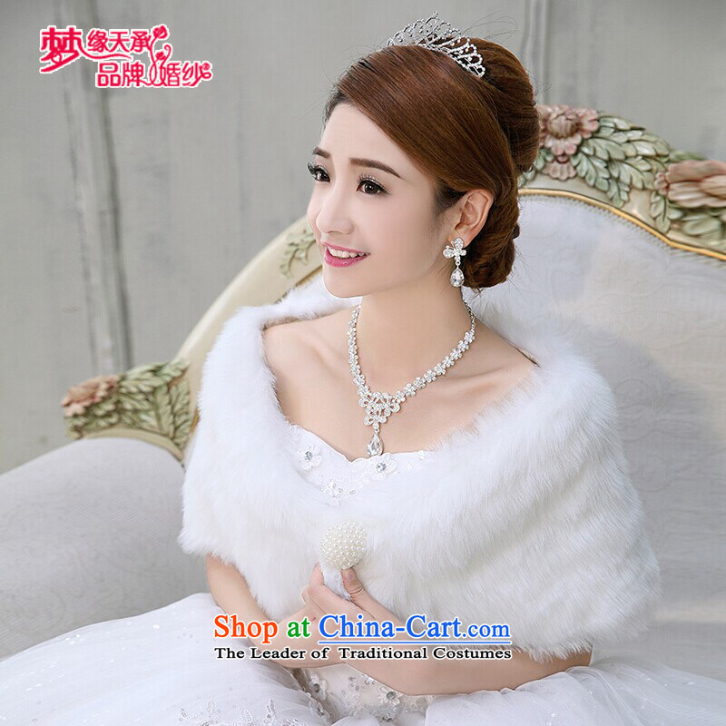 The leading edge of the days of the winter wedding shawl spring and autumn bride wedding dress shawl thick bridesmaid Gross Gross shawl wedding shawl MP01 White