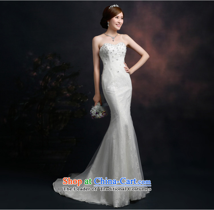 Beverly Ting wedding dresses in spring and summer 2015 new Korean fashion wedding tail crowsfoot wiping the chest straps Sau San video thin large white L picture, prices, brand platters! The elections are supplied in the national character of distribution, so action, buy now enjoy more preferential! As soon as possible.