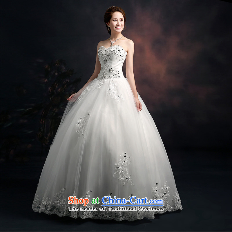 Beverly Ting Wedding 2015 new stylish spring and summer to align the bride, wipe the chest diamond Sau San won video graphics thin wedding summer lace white XL, Beverly (tingbeier ting) , , , shopping on the Internet