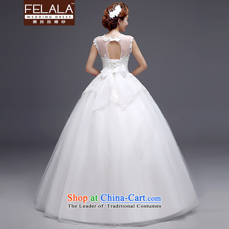Ferrara 2015 new sweet lace on drill bow tie straps wedding dresses L(2 feet) of Ferrara wedding (FELALA) , , , shopping on the Internet