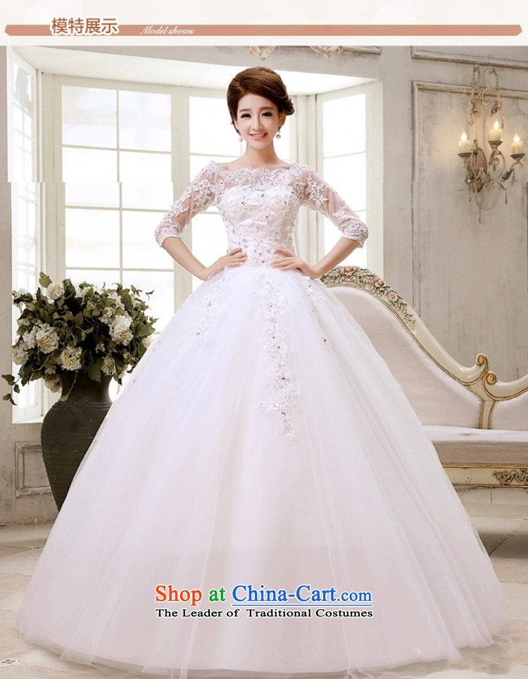 Yong-yeon and wedding dresses new 2015 autumn and winter larger shoulder collar workers in the first field of the Cuff Korean modern marriages align to bind with white made no allowance picture size, prices, brand platters! The elections are supplied in the national character of distribution, so action, buy now enjoy more preferential! As soon as possible.