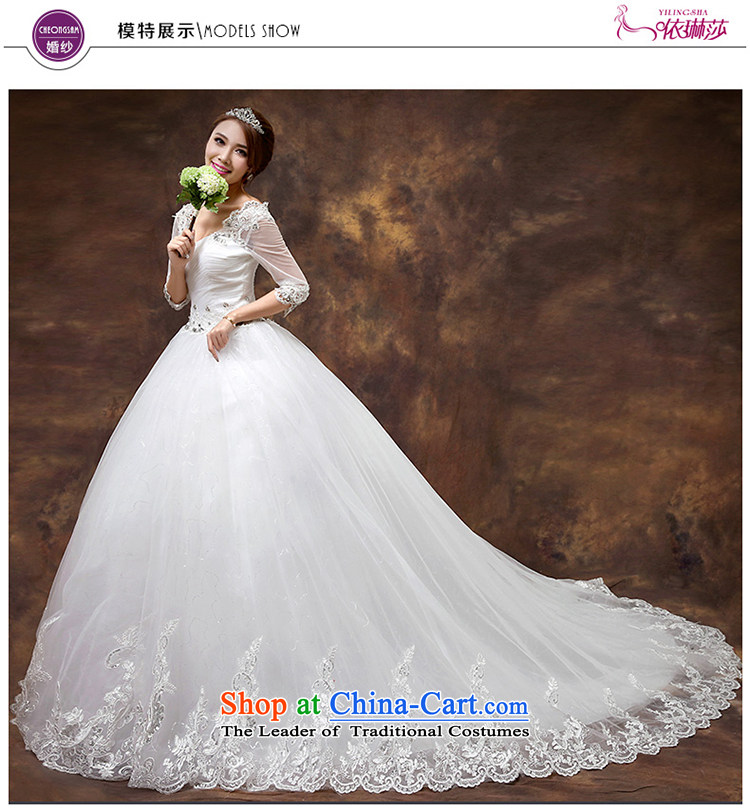 According to Lin Sha 2015 new wedding dresses in the shoulder of the word Cuff 