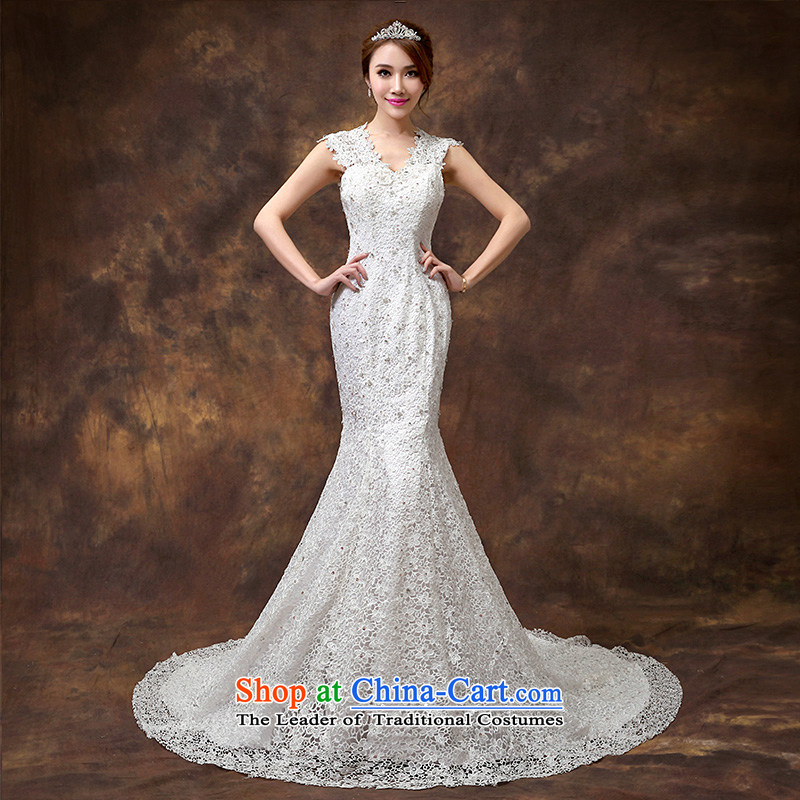 According to Lin Sa 2015 crowsfoot tail wedding new stylish Korean Sau San lace shoulder straps crowsfoot wedding dress code, in accordance with rim are , , , lisa shopping on the Internet