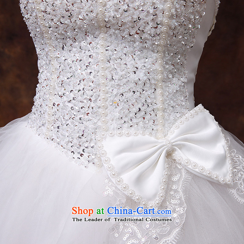 Wedding dresses new 2015 new Korean brides to align the white slim body diamond wiping the chest wedding , L, according to Lin Sha , , , shopping on the Internet