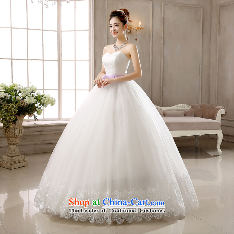Talk to Her Wedding Dress 2015 new stylish anointed chest lace minimalist alignment to Korean wedding dresses large white yarn , L, honey out in Arabic to Madame shopping on the Internet has been pressed.