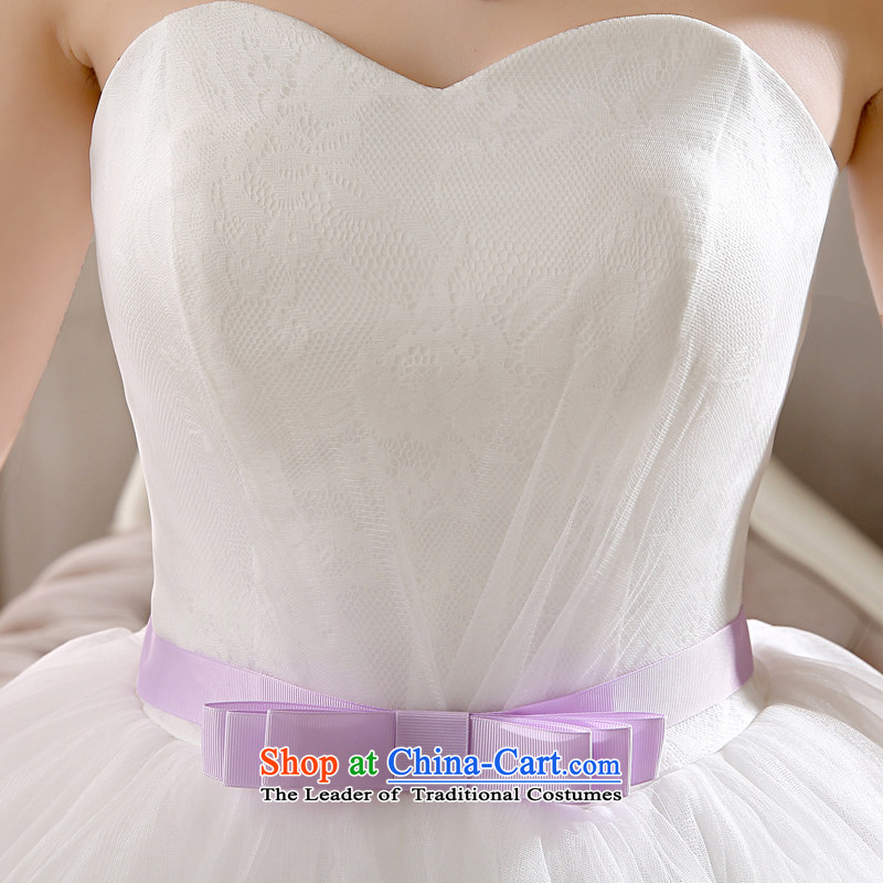 Talk to Her Wedding Dress 2015 new stylish anointed chest lace minimalist alignment to Korean wedding dresses large white yarn , L, honey out in Arabic to Madame shopping on the Internet has been pressed.