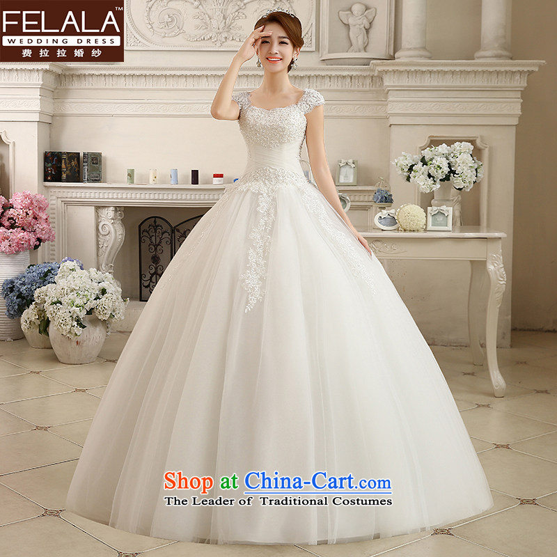 Ferrara New 2015 wedding dresses and stylish Korean lace video word thin shoulders autumn and winter weddingXL_2 Thick Gauge 2