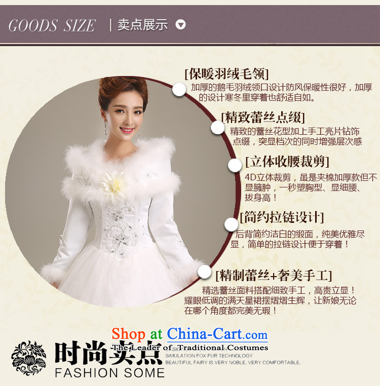 Ferrara 2015 winter new long-sleeved sweet word shoulder lace wedding Sau San warm plus cotton waffle L(2 female foot 1) Picture, prices, brand platters! The elections are supplied in the national character of distribution, so action, buy now enjoy more preferential! As soon as possible.