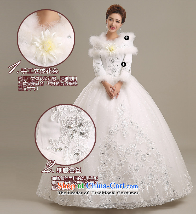 Ferrara 2015 winter new long-sleeved sweet word shoulder lace wedding Sau San warm plus cotton waffle L(2 female foot 1) Picture, prices, brand platters! The elections are supplied in the national character of distribution, so action, buy now enjoy more preferential! As soon as possible.