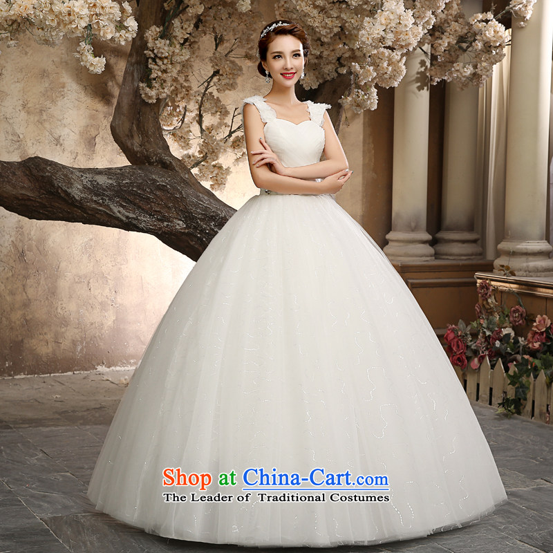 Talk to Her Wedding Dress 2015 new word to align the shoulder for large video thin marriages Korean went out of white , princess whisper to Madame shopping on the Internet has been pressed.