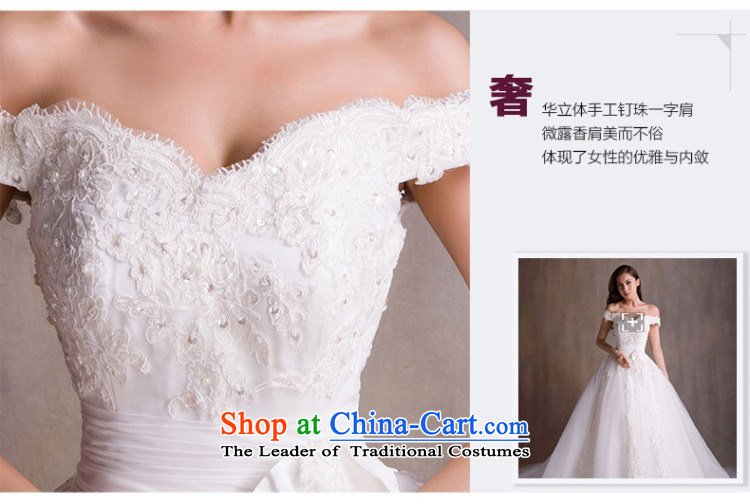 Wedding dresses new Word 2015 Autumn stylish shoulder Wedding Super Long Tail wedding marriages wedding code strap video thin wedding female winter tail 100CM M standard code 10 day shipping) Picture, prices, brand platters! The elections are supplied in the national character of distribution, so action, buy now enjoy more preferential! As soon as possible.