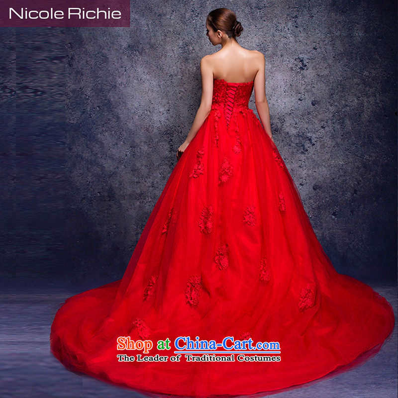 Wedding dresses new 2015 Autumn red anointed chest wedding manually bind with long wire blossoms tail marriages wedding winter tail L(7 100CM days no reason to return), Nicole Kidman (nicole richie) , , , shopping on the Internet