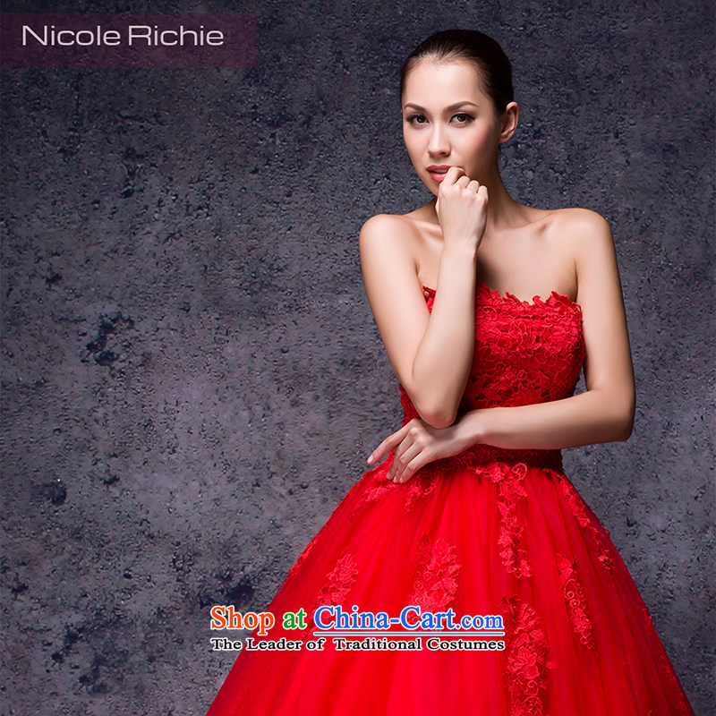 Wedding dresses new 2015 Autumn red anointed chest wedding manually bind with long wire blossoms tail marriages wedding winter tail L(7 100CM days no reason to return), Nicole Kidman (nicole richie) , , , shopping on the Internet