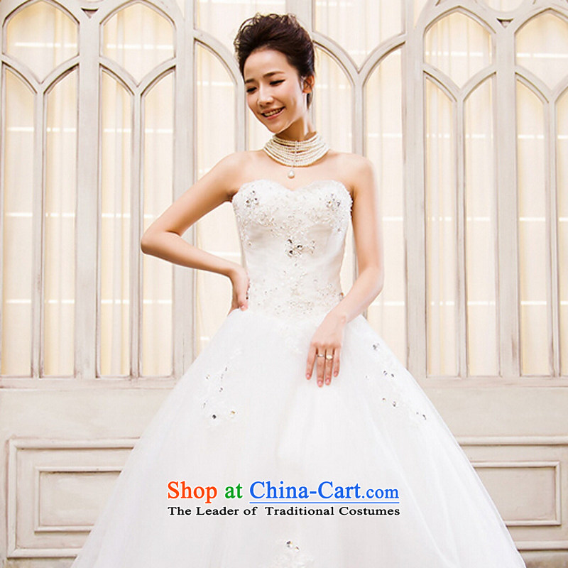 Yong-yeon and 2015 New wedding dresses new long tail 1.2 m bride wiping the chest code graphics thin lace pregnant women custom wedding white S, Yong-yeon and shopping on the Internet has been pressed.
