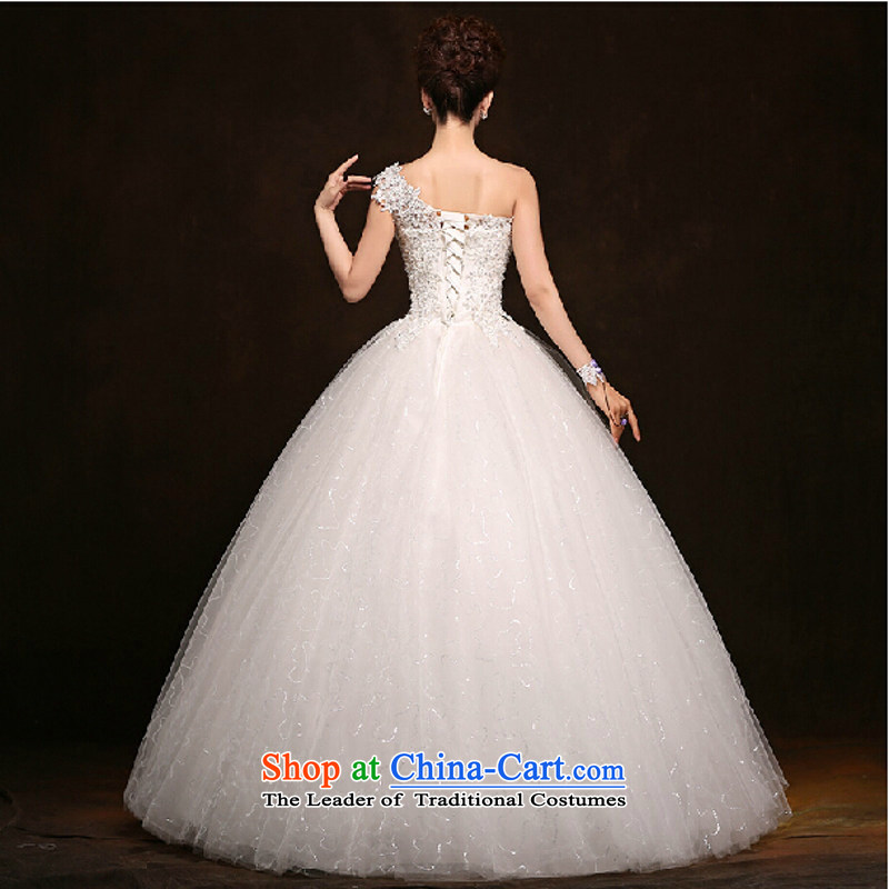 Yong-yeon and bride wedding dresses 2015 new Korean Edition click Align the shoulder to graphics thin diamond jewelry lace wedding White M, Yong-yeon and shopping on the Internet has been pressed.