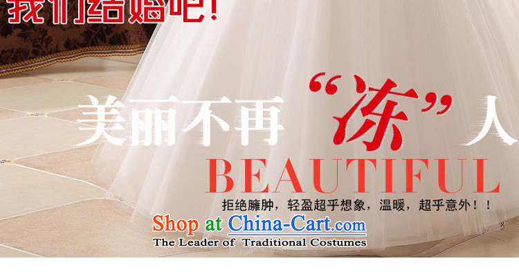 Optimize video winter new long-sleeved warm wedding Word 2014 shoulder high-end marriages wedding white princess bon bon skirt QH5501 White XL Photo, prices, brand platters! The elections are supplied in the national character of distribution, so action, buy now enjoy more preferential! As soon as possible.