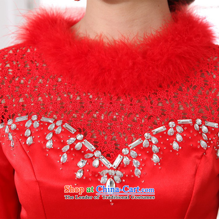 Long-sleeved qipao gown bride fall inside the new 2014 Red bows dress uniform winter marriage, the major short code L package returning picture, prices, brand platters! The elections are supplied in the national character of distribution, so action, buy now enjoy more preferential! As soon as possible.