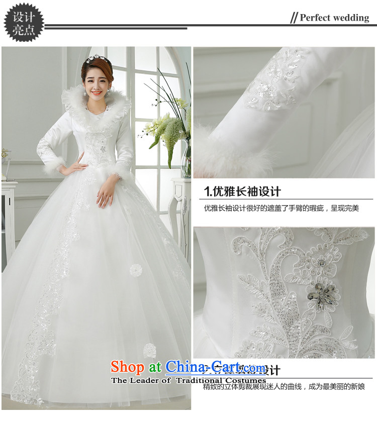 Embroidered bride upscale winter is no wedding dresses 2015 new winter marriage winter clothing cotton long-sleeved white wedding XXXL 2 ft 4 waist Suzhou picture, prices, Ship Brand platters! The elections are supplied in the national character of distribution, so action, buy now enjoy more preferential! As soon as possible.