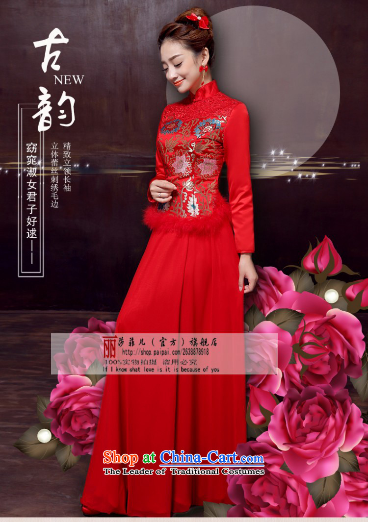 Love So Peng 2014 autumn and winter new long-sleeved cheongsam dress long Sau San marriages red winter clothing, bows cotton qipao XXL need to do is not a replacement for a picture, prices, brand platters! The elections are supplied in the national character of distribution, so action, buy now enjoy more preferential! As soon as possible.