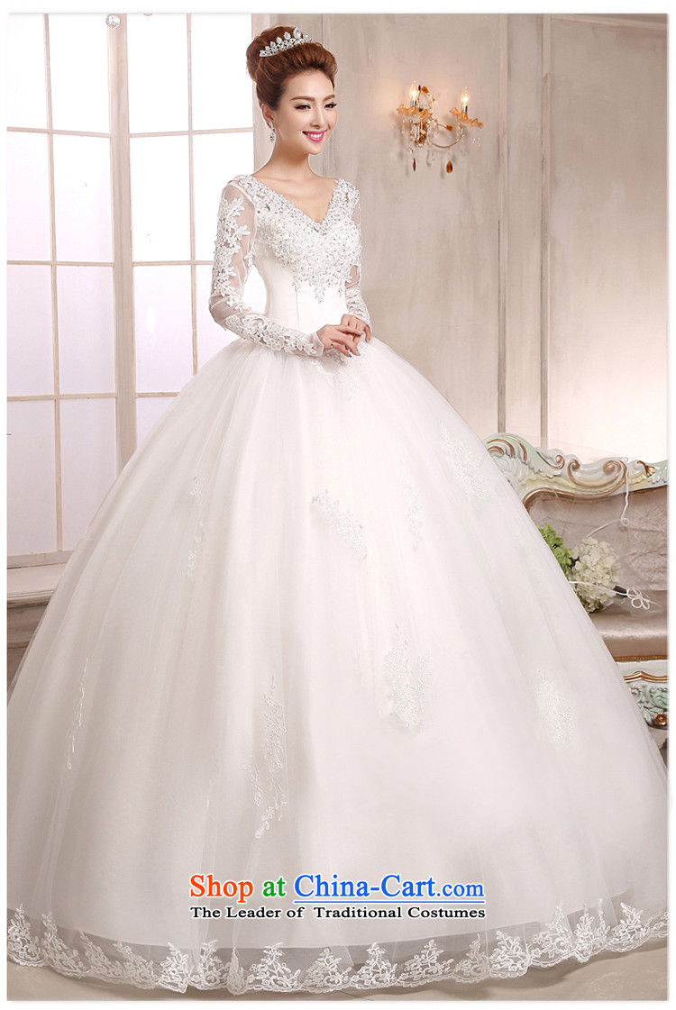 7 Color 7 tone Korean won the new version of 2015 lace princess slotted shoulder V-Neck video thin wedding dresses wedding H051 long-sleeved white tailored (does not allow) Picture, prices, brand platters! The elections are supplied in the national character of distribution, so action, buy now enjoy more preferential! As soon as possible.