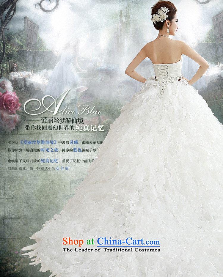 Honeymoon bride wedding dresses 2015 Winter, wedding classic wiping the Chest Korean Princess feather tail wedding white picture, prices, S brand platters! The elections are supplied in the national character of distribution, so action, buy now enjoy more preferential! As soon as possible.