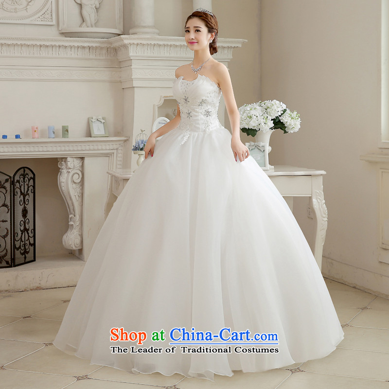 Rain-sang yi 2015 new bride wedding dress white wedding gown Princess Mary Magdalene chest stylish large thin align graphics to wedding HS887 white L, rain-sang Yi shopping on the Internet has been pressed.