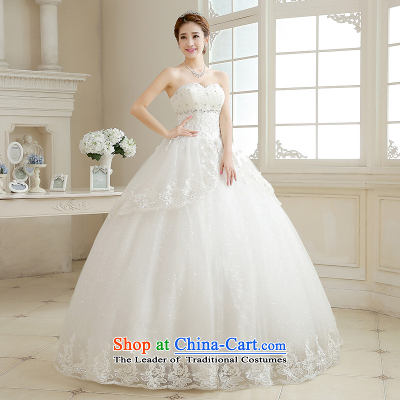 Rain-sang Yi marriages 2015 new bride large hotel winter wedding Diamond White bon bon align to bind the princess HS888 with white M rain-sang Yi shopping on the Internet has been pressed.