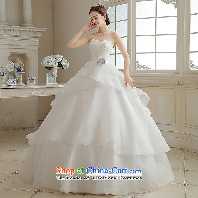 Rain-sang Yi marriages 2015 new stylish anointed chest minimalist white princess western large tie video wedding HS884 thin white tailored, does not allow for rain-sang Yi shopping on the Internet has been pressed.
