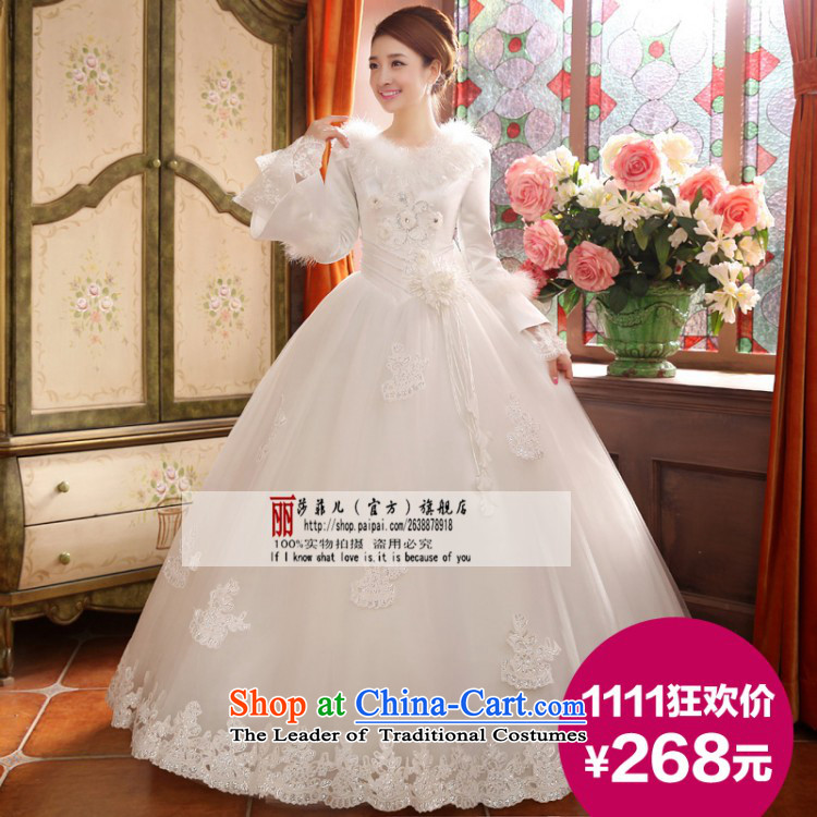 Wedding dresses new 2014 winter wedding long-sleeved thick Korean version for autumn and winter, of gross cotton replace S package returning picture, prices, brand platters! The elections are supplied in the national character of distribution, so action, buy now enjoy more preferential! As soon as possible.