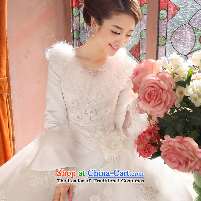 Wedding dresses new 2014 winter wedding long-sleeved thick Korean version for autumn and winter, of gross cotton replace S package, Love Returning so AIRANPENG Peng () , , , shopping on the Internet