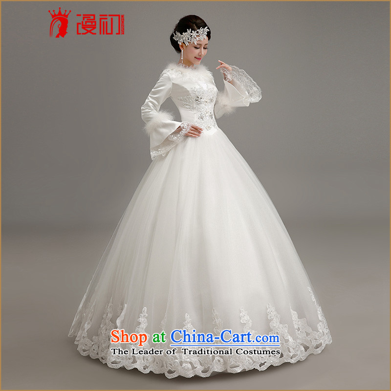 In the early 2015 new man winter video thin wedding Korean straps to align the white bon bon skirt wedding thick warm winter marriage wedding dresses white S code, spilling the early shopping on the Internet has been pressed.