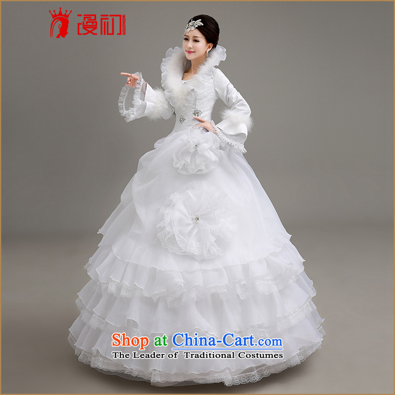 At the beginning of Castores Magi wedding dresses new 2015 Winter Korean wedding winter long-sleeved gross for thick winter, wedding white winter to align the wedding dresses White M code, spilling the early shopping on the Internet has been pressed.