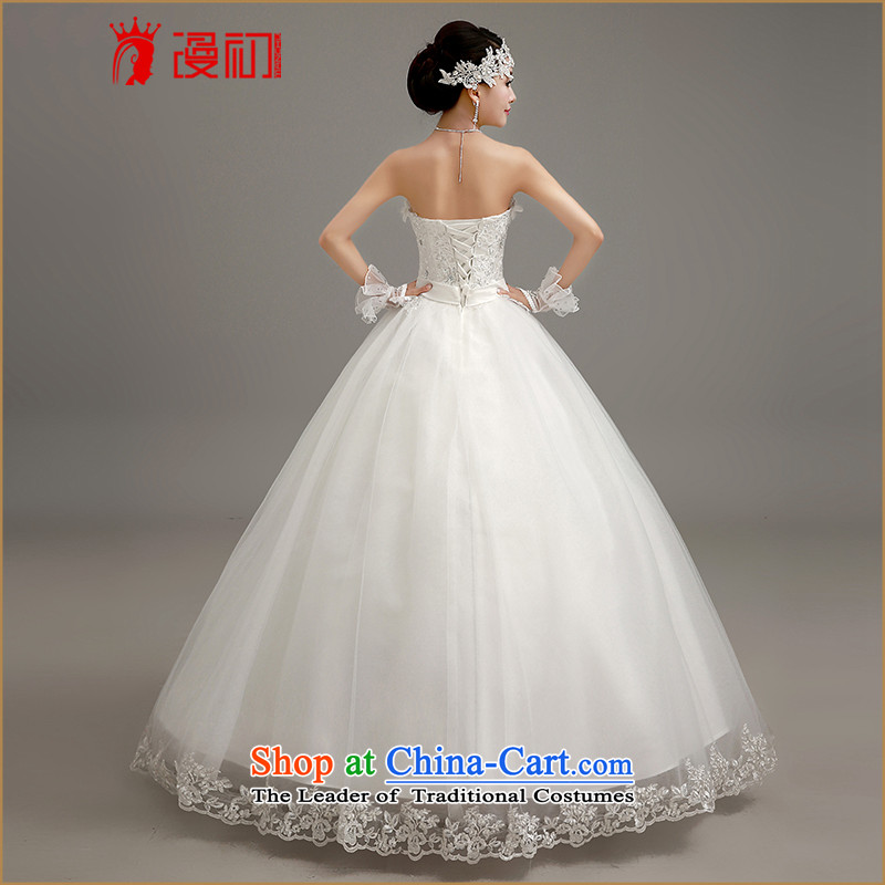 At the beginning of the New Year 2015 man anointed chest wedding Korean flower thin white summer graphics princess bon bon skirt white dresses made contact customer service at the beginning, spilling shopping on the Internet has been pressed.