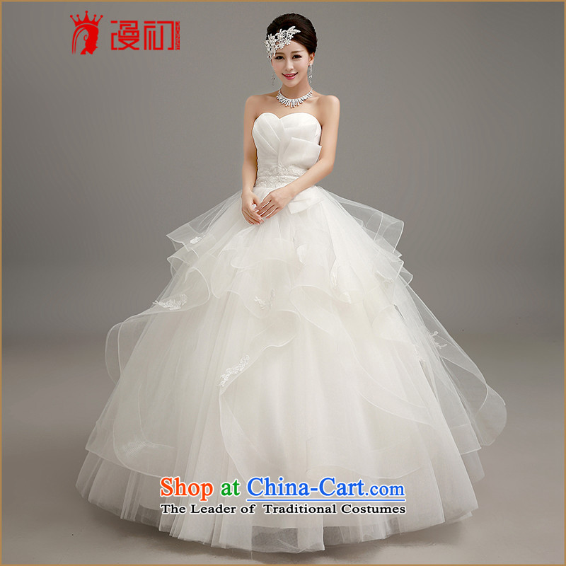 In the early 2015 new man wedding dresses Korean skirt to align bon bon wedding wiping the chest to align graphics thin princess straps wedding white L code, spilling the early shopping on the Internet has been pressed.