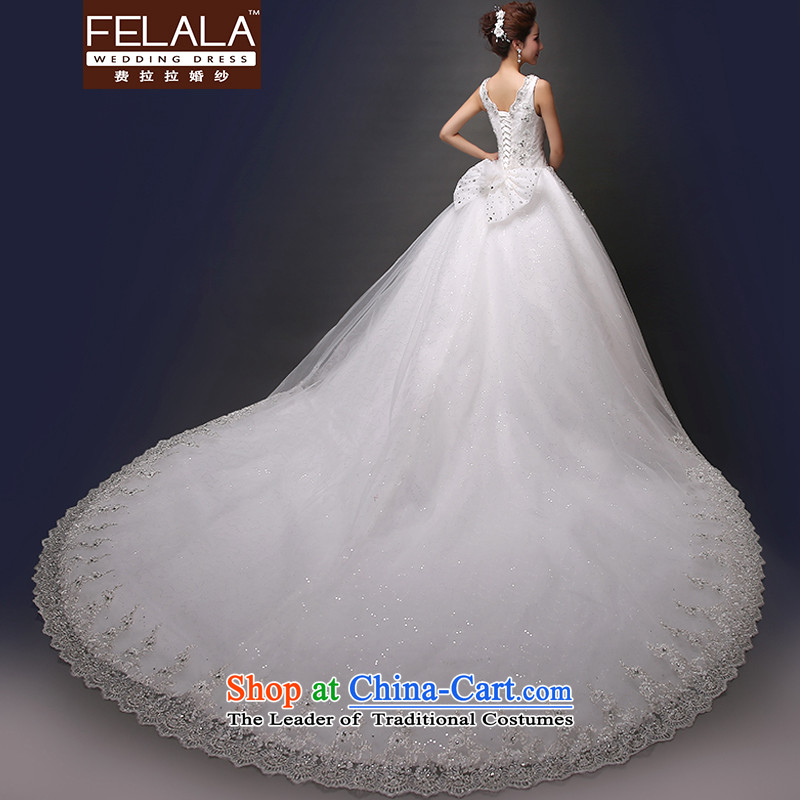 Ferrara 2015 new wedding dresses diamond atmospheric sexy V-Neck package your shoulders of the funds from the trailing) Wedding winter 1.5 m tail S(1 feet) of Ferrara wedding (FELALA) , , , shopping on the Internet