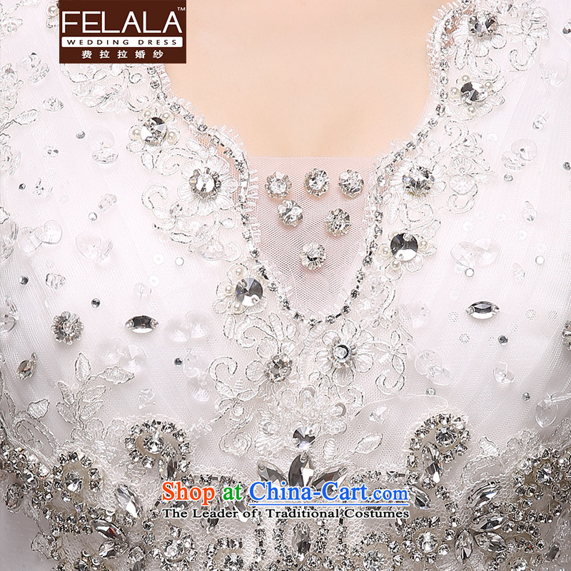 Ferrara 2015 new wedding dresses diamond atmospheric sexy V-Neck package your shoulders of the funds from the trailing) Wedding winter 1.5 m tail S(1 feet) of Ferrara wedding (FELALA) , , , shopping on the Internet