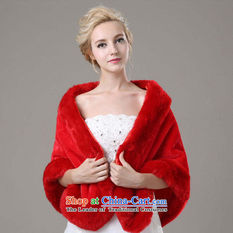  Wedding dress in spring and autumn mslover warm winter partner xlarge plush edge marriages FW131102 shawl red by gross Name No. Lisa (MSLOVER) , , , shopping on the Internet