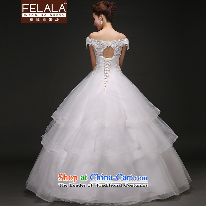 Ferrara 2015 new bride first field to align the shoulder noble lace beaded wedding S(1 feet) of Ferrara wedding (FELALA) , , , shopping on the Internet