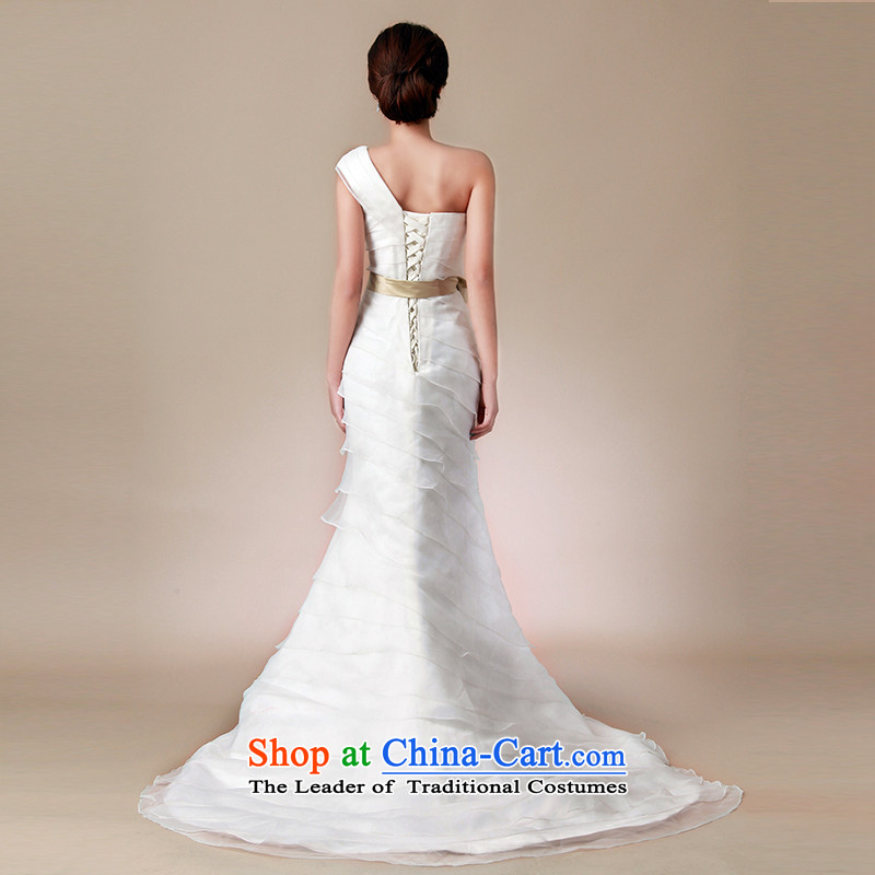 The 2015 new HIV wedding butterfly and shoulder tail small crowsfoot video thin bride wedding dresses , HIV in white , , , shopping on the Internet