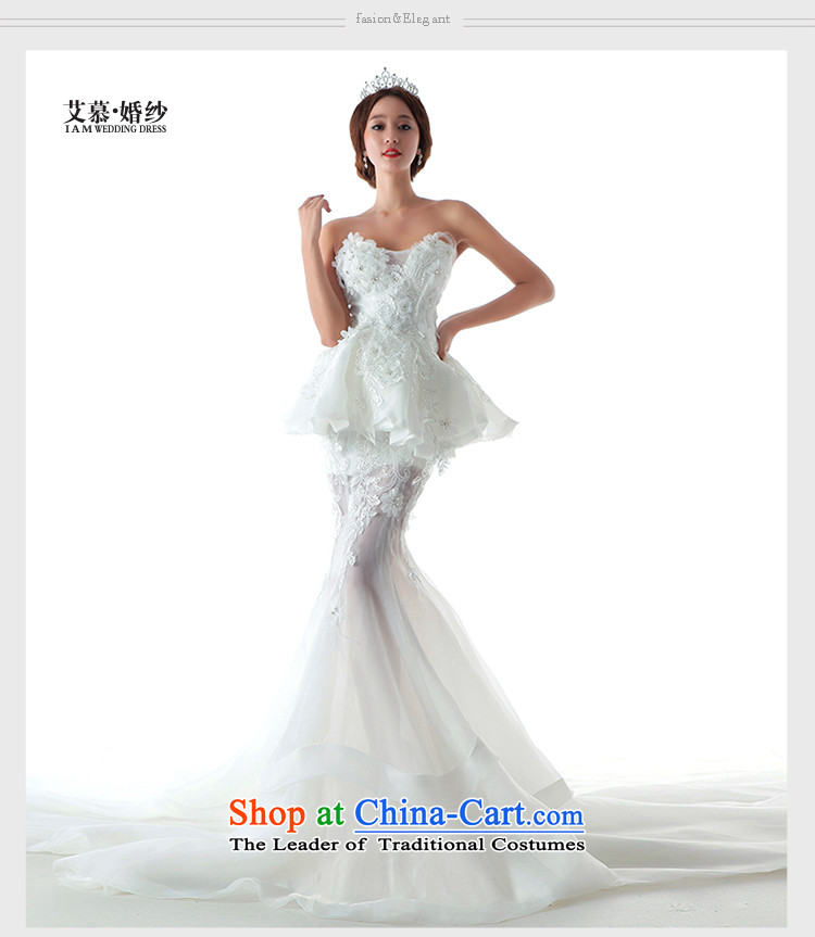 The 2015 new HIV wedding early summer semi permeable large tail crowsfoot flash erase chest stylish video drill thin bride dress ivory alignment of the funds from the picture, the price and the S brand platters! The elections are supplied in the national character of distribution, so action, buy now enjoy more preferential! As soon as possible.