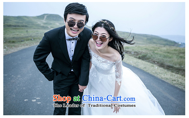 The 2015 new HIV wedding dresses in the word Overgrown Tomb shoulder length trailing white M picture, prices, brand platters! The elections are supplied in the national character of distribution, so action, buy now enjoy more preferential! As soon as possible.