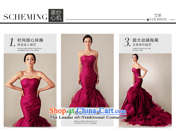 The 2015 new HIV red mermaid crowsfoot tail Korean wedding dresses wine red straps, tailored picture, prices, brand platters! The elections are supplied in the national character of distribution, so action, buy now enjoy more preferential! As soon as possible.