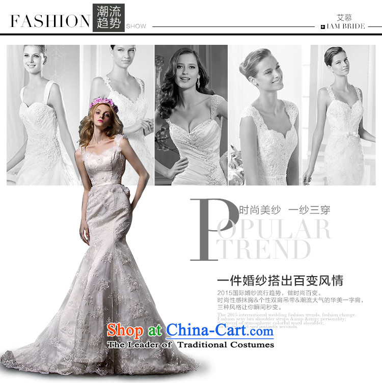 The 2015 new HIV Miu light depilation lace chest straps crowsfoot tail bride wedding dress White M picture, prices, brand platters! The elections are supplied in the national character of distribution, so action, buy now enjoy more preferential! As soon as possible.