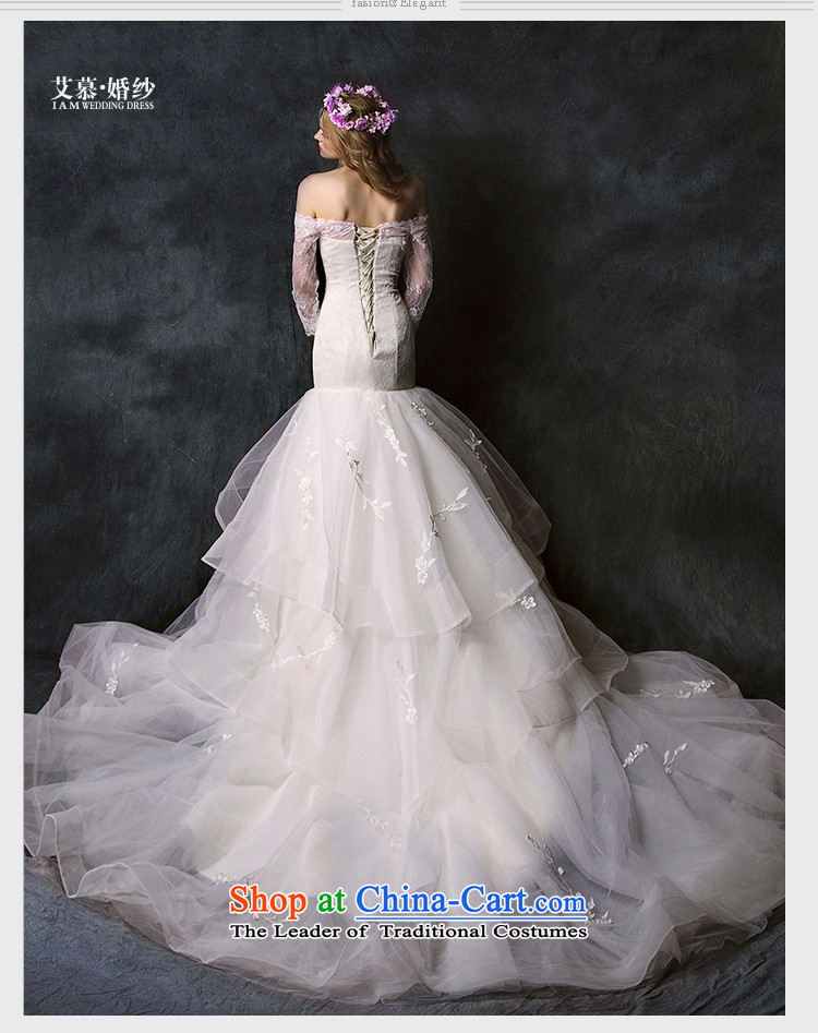 The new 2015 program covered by double-wiping the chest lace a crowsfoot long-sleeved brides field shoulder wedding dress white S picture, prices, brand platters! The elections are supplied in the national character of distribution, so action, buy now enjoy more preferential! As soon as possible.