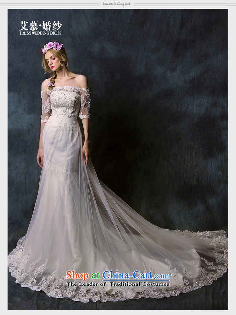 The 2015 new HIV and wipe the chest of a field shoulder lace long-sleeved crowsfoot tail wedding dresses ivory L picture, prices, brand platters! The elections are supplied in the national character of distribution, so action, buy now enjoy more preferential! As soon as possible.